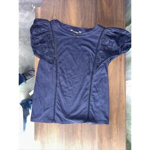 Banana Republic Women's Size XS Navy Short Sleeve Top